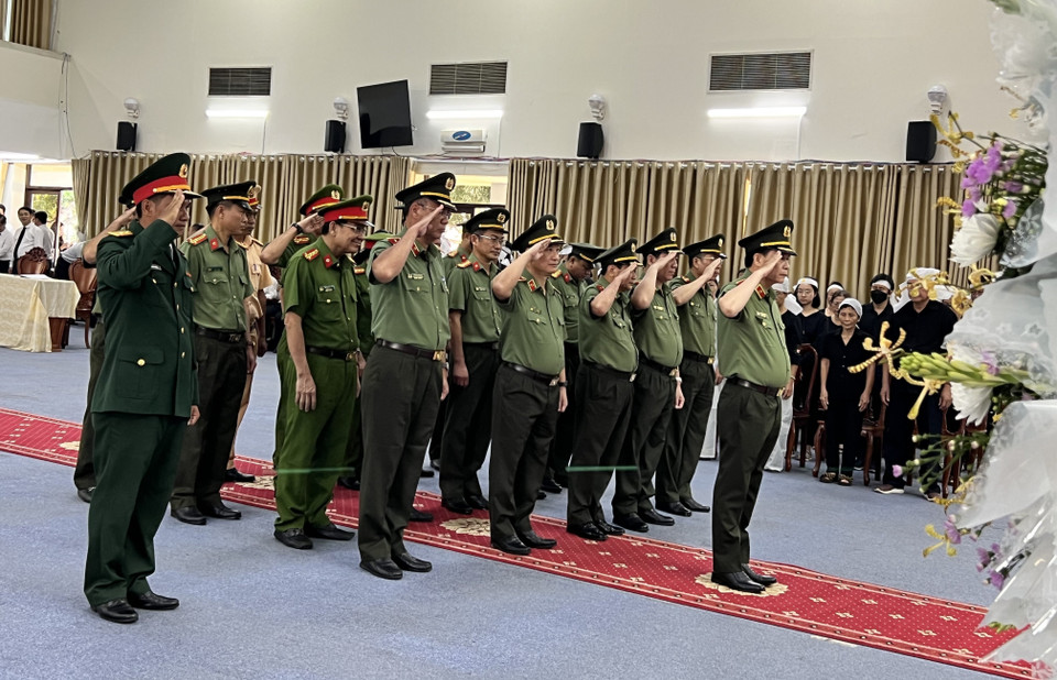 Quang cảnh Lễ viếng Nguyên Trưởng ban Tổ chức Trung ương Lê Phước Thọ. (Ảnh: Ánh Tuyết/TTXVN)