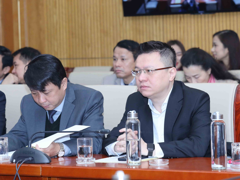 Bí thư Đảng ủy, Phó Tổng Giám đốc Thông tấn xã Việt Nam Lê Quốc Minh dự hội nghị. (Ảnh: Phương Hoa/TTXVN)