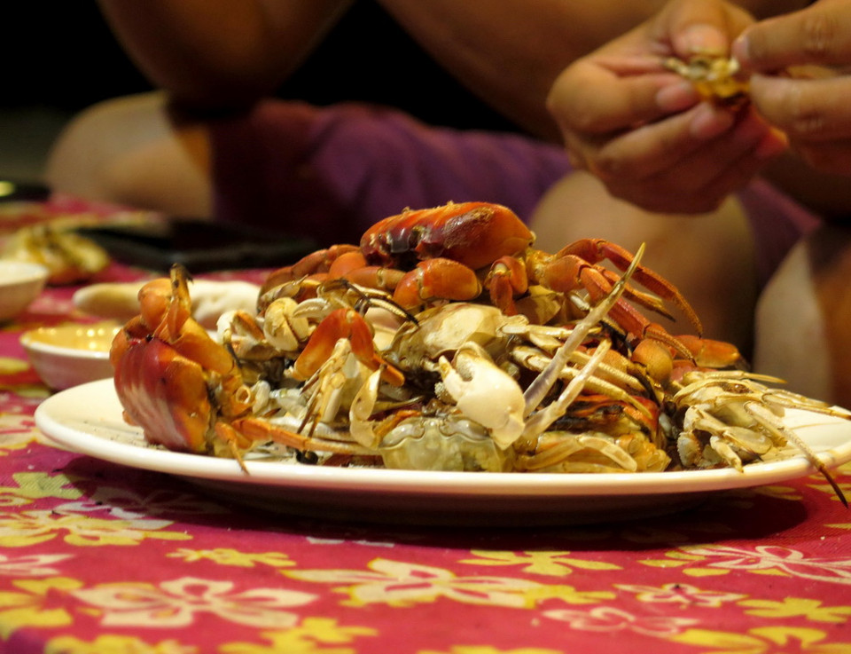 Khi chín, chúng có màu vàng ươm, trông rất bắt mắt. (Ảnh: Phước Ngọc/TTXVN)