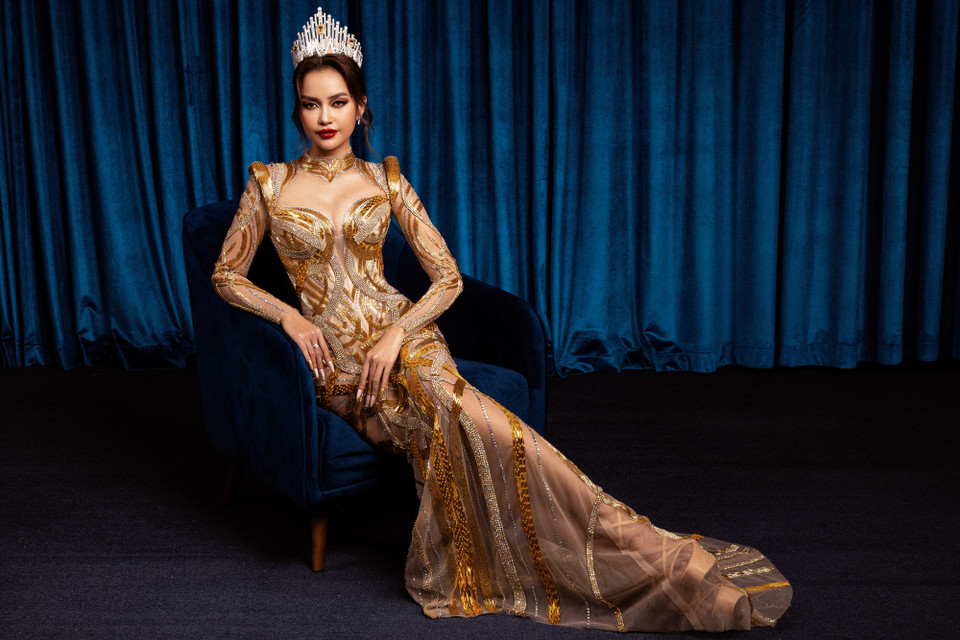 Hoa hậu Ngọc Châu. (Ảnh: CTV/Vietnam+)