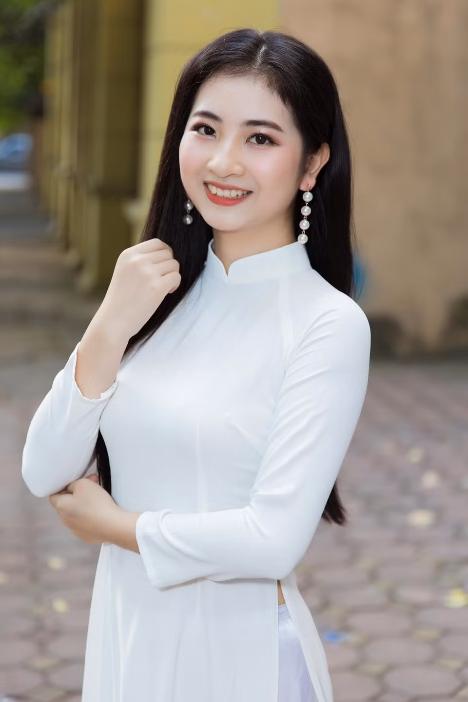 Thí sinh Nguyễn Thị Linh Chi sinh năm 2000 hiện đang là sinh viên trường Đại học Lao động Xã hội. Cô đoạt Giải Nhất Thanh niên thanh lịch thành phố Thái Nguyên. (Ảnh: Huy Nguyễn/Vietnam+)