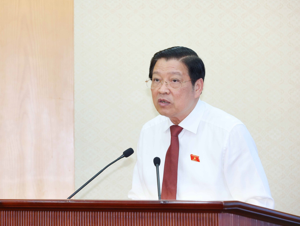 Ông Phan Đình Trạc, Ủy viên Bộ Chính trị, Bí thư Trung ương Đảng, Trưởng Ban Nội chính Trung ương phát biểu tại hội nghị. (Ảnh: Phương Hoa/TTXVN)