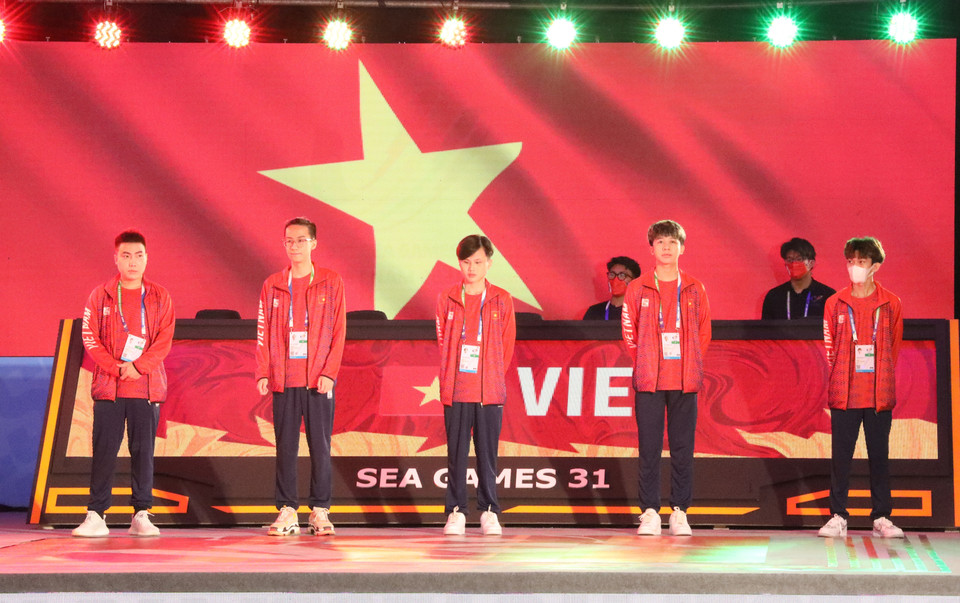 Các vận động viên Đội tuyển quốc gia Việt Nam. (Ảnh: Minh Đông/TTXVN)