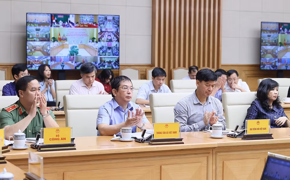 Các đại biểu tham dự Phiên họp thứ năm Ban Chỉ đạo Cải cách Hành chính của Chính phủ. (Ảnh: Dương Giang/TTXVN)