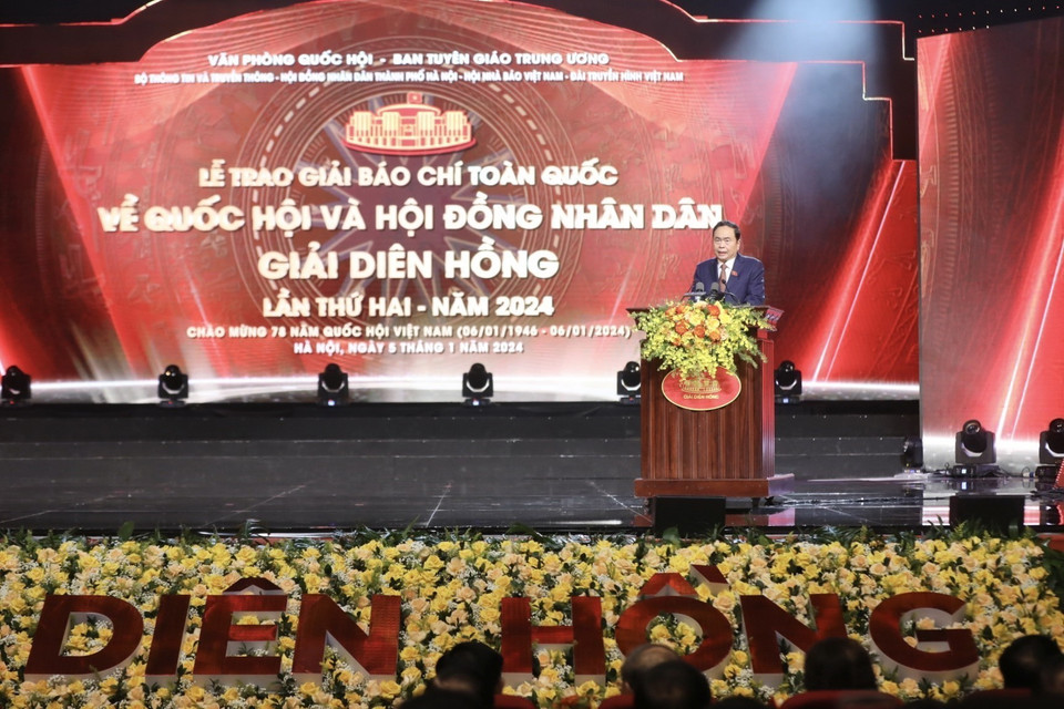 Phó Chủ tịch Thường trực Quốc hội Trần Thanh Mẫn phát biểu khai mạc. (Ảnh: Minh Quyết/TTXVN)