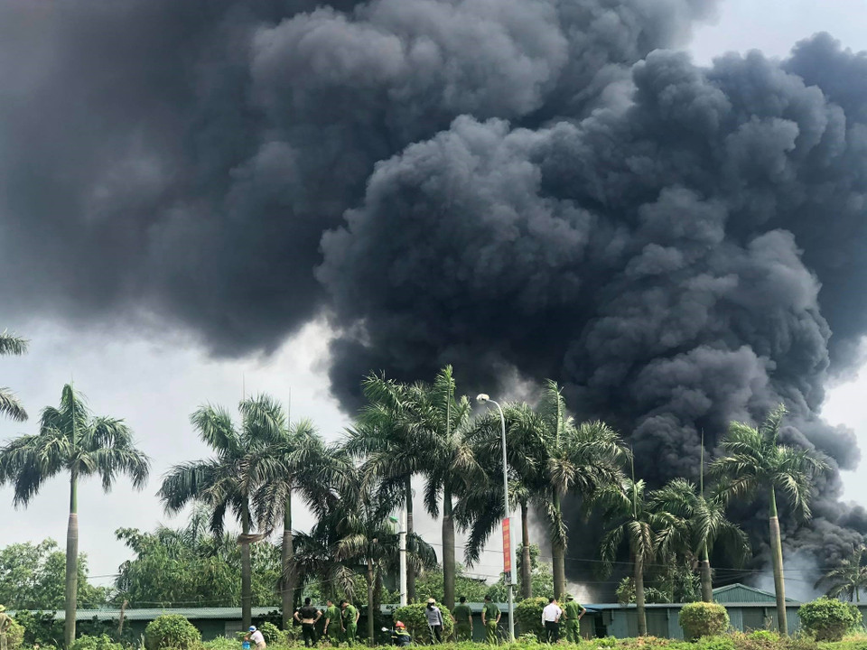 Nơi xảy ra vụ cháy. (Ảnh: TTXVN)