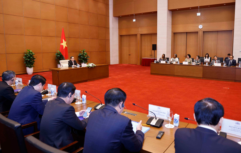 Quang cảnh cuộc tiếp. (Ảnh: Doãn Tấn/TTXVN)