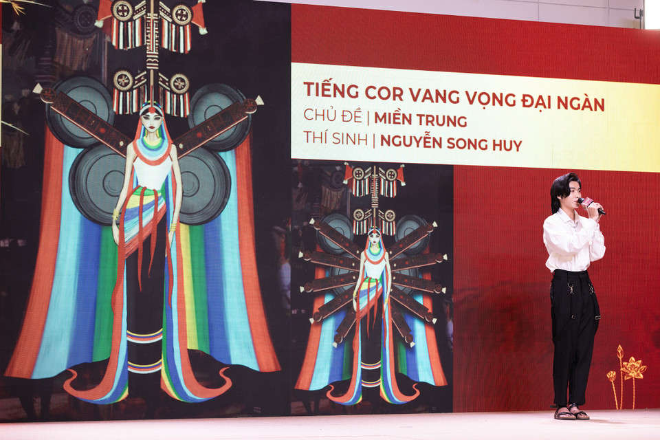 Thiết kế dự thi "Tiếng Cor vang vọng đại ngàn" của Nguyễn Song Huy. (Ảnh: CTV/Vietnam+)