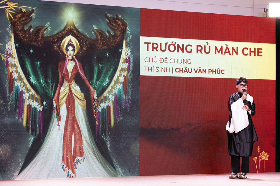 Thiết kế dự thi "Trướng rủ màn chi" của Châu Văn Phúc. (Ảnh: CTV/Vietnam+)