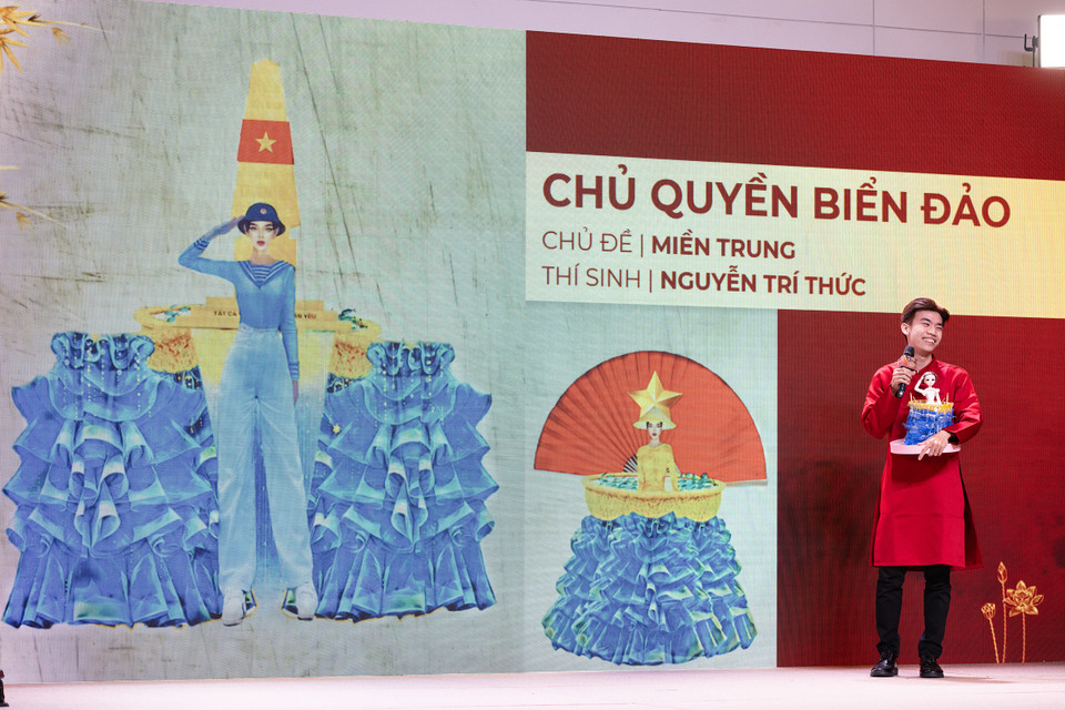 Thiết kế dự thi "Chủ quyền biển đảo" của Nguyễn Trí Thức. (Ảnh: CTV/Vietnam+)