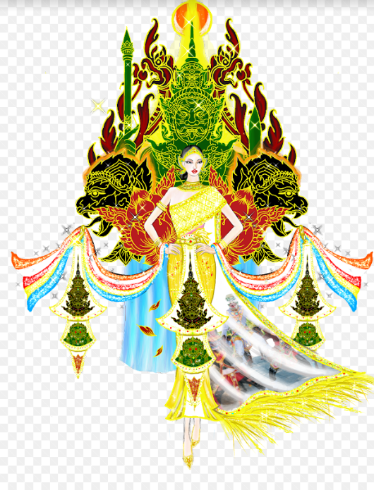 Thiết kế dự thi "Văn hóa Khmer" của Lâm Trần Khang. (Ảnh: CTV/Vietnam+)