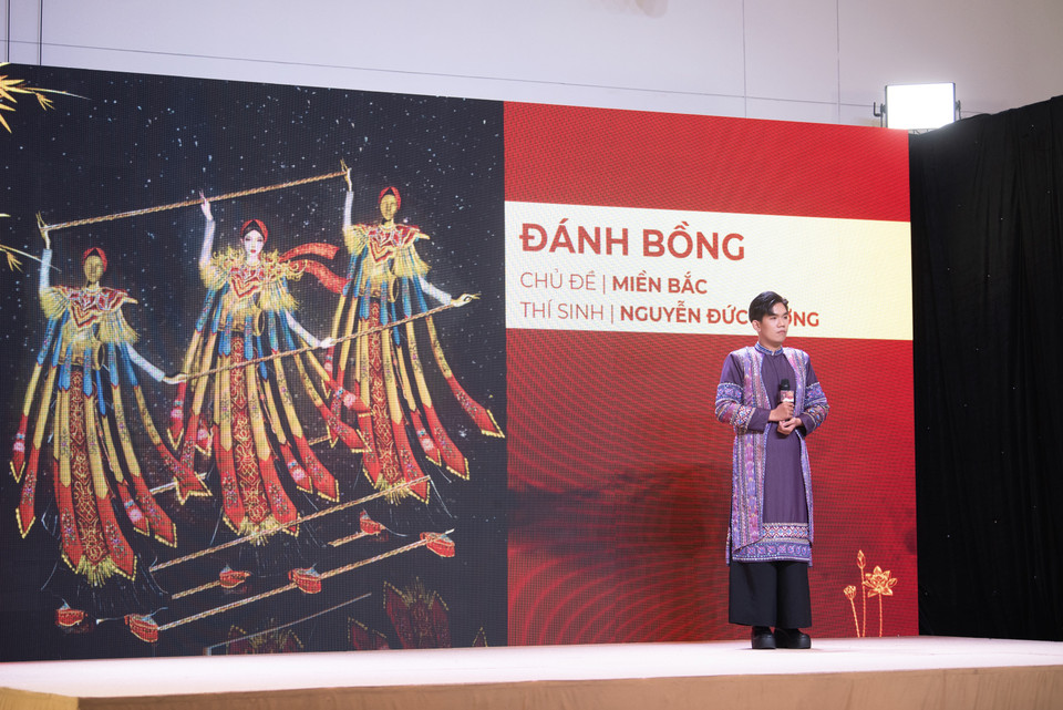 Thiết kế dự thi "Đánh bồng" của Nguyễn Đức Lương. (Ảnh: CTV/Vietnam+)