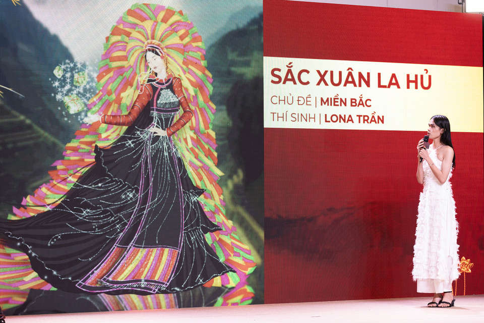 Thiết kế dự thi "Sắc Xuân La Hủ" của Lona Trần. (Ảnh: CTV/Vietnam+)