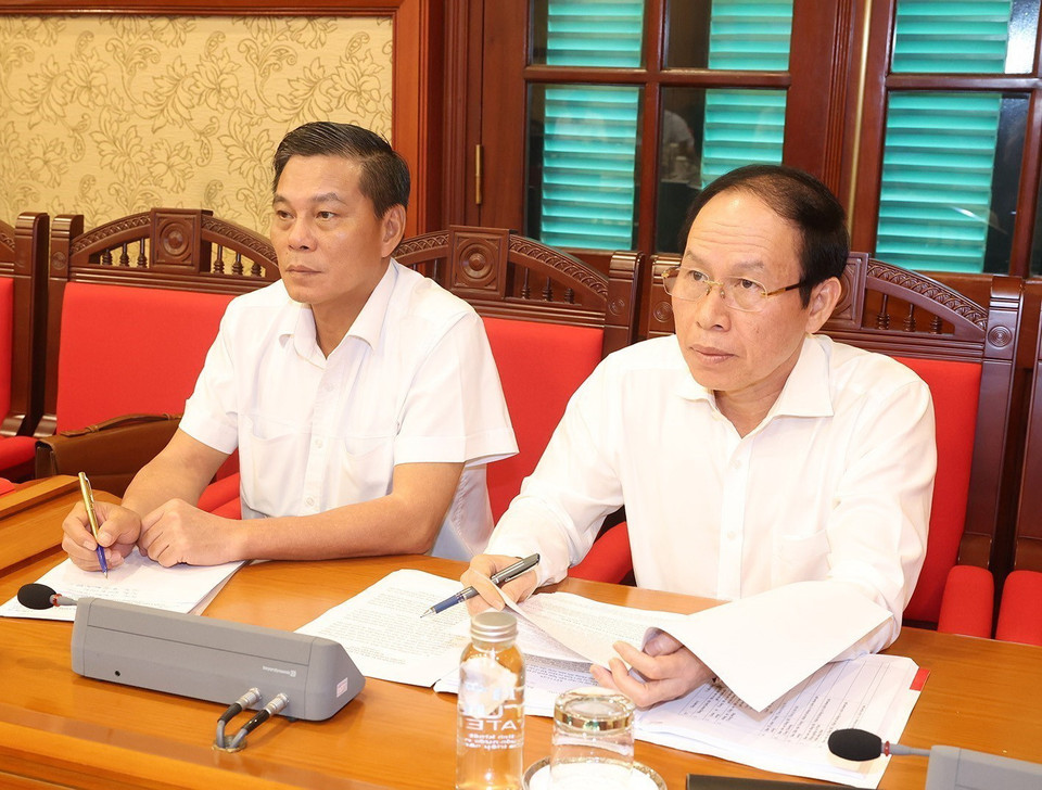 Đại biểu thành phố Hải Phòng tại cuộc họp. (Ảnh: Trí Dũng/TTXVN)
