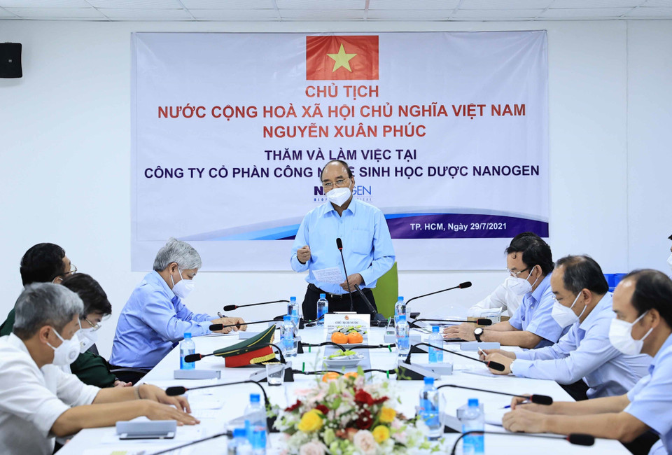 Chủ tịch nước Nguyễn Xuân Phúc phát biểu. (Ảnh: Thống Nhất/TTXVN)