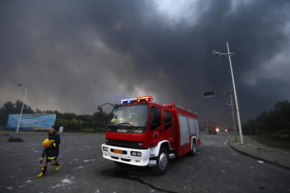 Hiện trường vụ nổ. (Ảnh: THX/TTXVN)