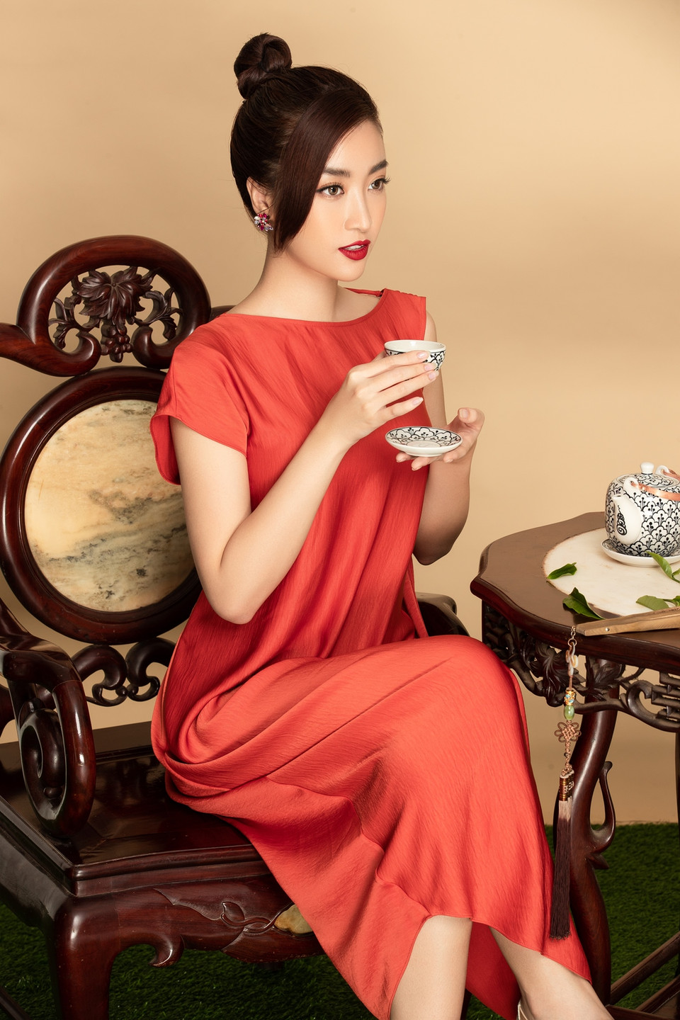 Đỗ Mỹ Linh dù đã kết thúc nhiệm kỳ Hoa hậu nhưng gần hai năm qua vẫn là gương mặt được chú ý và ưu ái tại các sự kiện lớn nhỏ. Năm 2019 là năm đánh dấu những hoạt động mạnh mẽ của Đỗ Mỹ Linh trong lĩnh vực nghệ thuật. (Ảnh: CTV/Vietnam+)