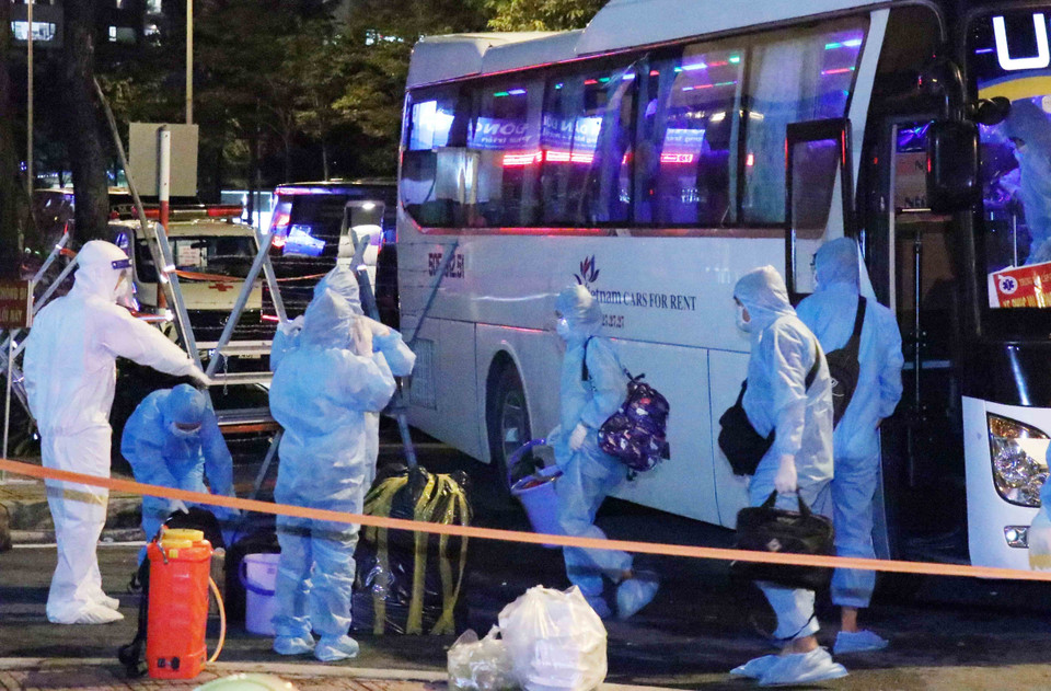  Trung bình mỗi ngày, bệnh viện dã chiến thu dung, điều trị COVID-19 số 3 tiếp nhận khoảng 500 bệnh nhân COVID-19. (Ảnh: Xuân Khu)