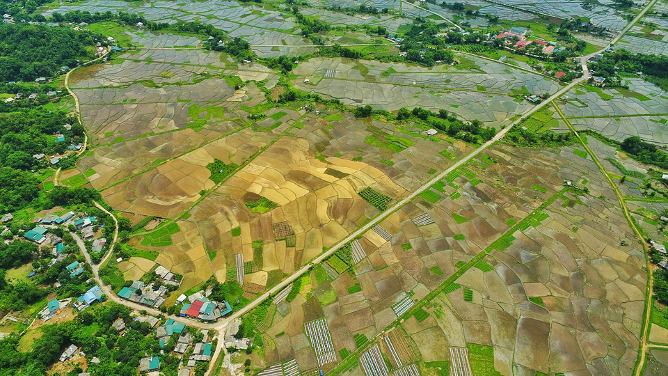 Xóm Chiến nằm ở độ cao khoảng 900m so với mặt nước biển. (Ảnh: Mai Mai/Vietnam+)