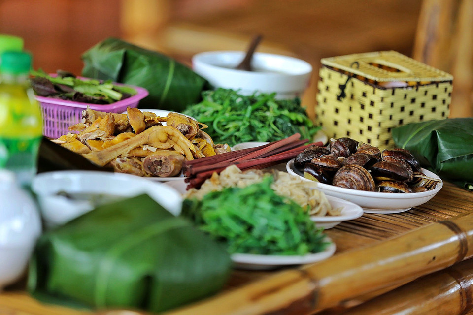 Lên xứ Mường Hòa Bình mùa này có nhiều đặc sản ẩm thực độc đáo. (Ảnh: Mai Mai/Vietnam+)