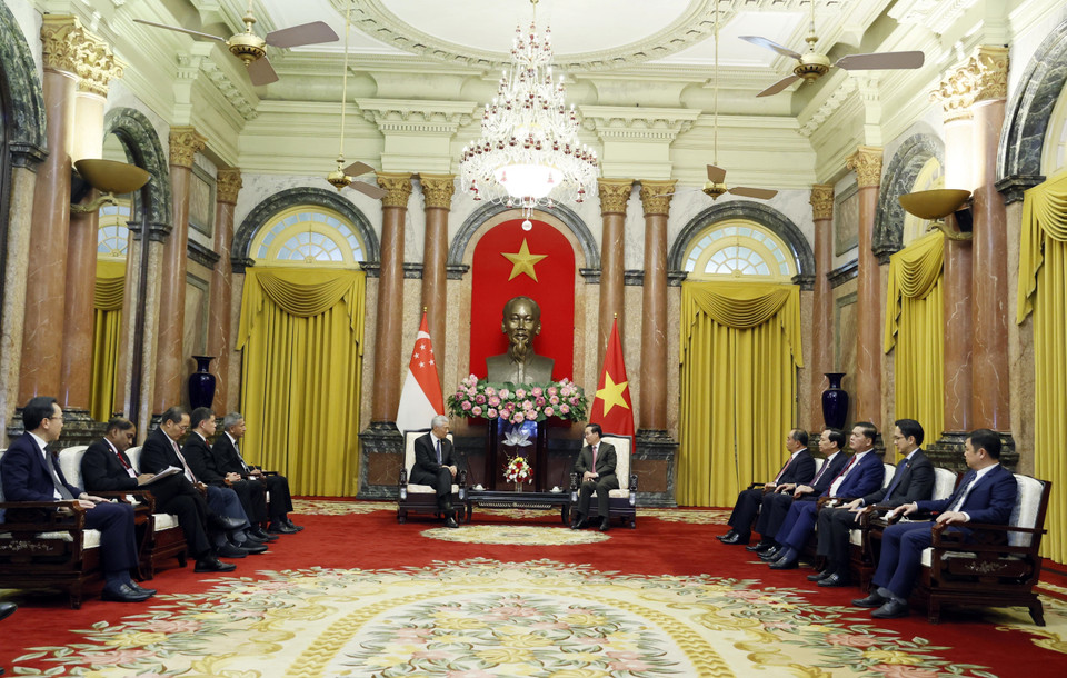 Quang cảnh buổi tiếp. (Ảnh: Thống Nhất/TTXVN)