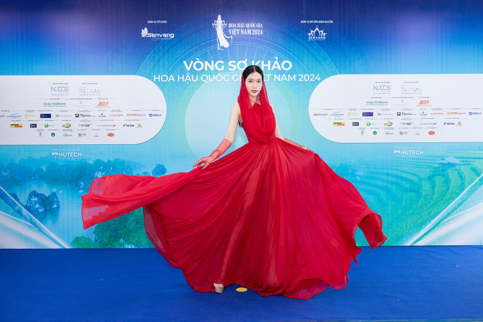 Á hậu Phương Anh là một trong những giám khảo của vòng sơ khảo cuộc thi. (Ảnh: CTV/Vietnam+)