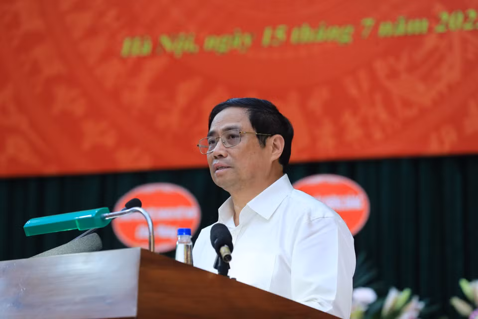 Thủ tướng Phạm Minh Chính phát biểu. (Ảnh: Lâm Khánh/TTXVN)