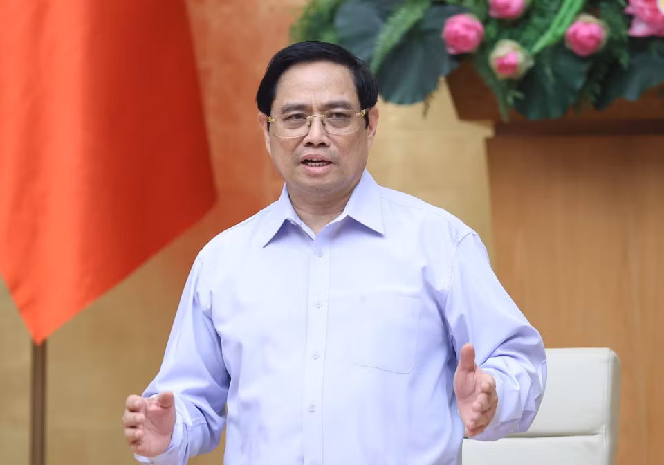 Thủ tướng Phạm Minh Chính chủ trì cuộc họp. (Ảnh: Dương Giang/TTXVN)