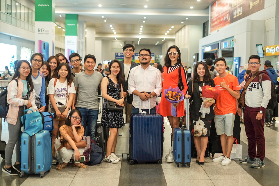 Á hậu Hoàng Thùy vừa có chuyến sang Philippines từ ngày 19-21/02 tham gia chương trình ASEAN Youth Engagement Summit 2019. (Ảnh: Danah Pascual/Vietnam+) 