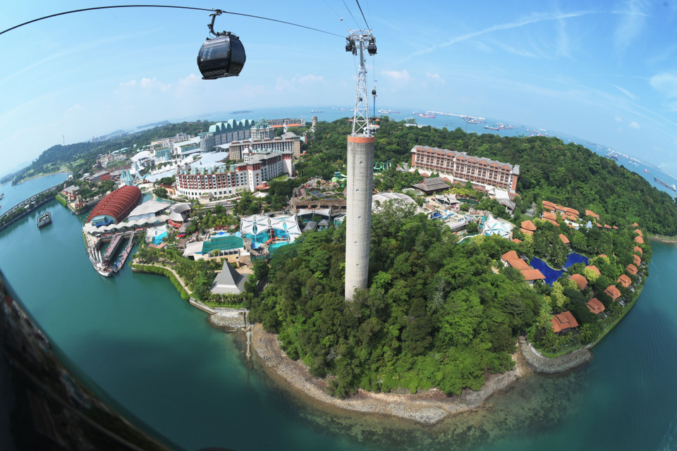 An ninh được tăng cường trên đảo Sentosa, Singpore. (Nguồn: THX/TTXVN)