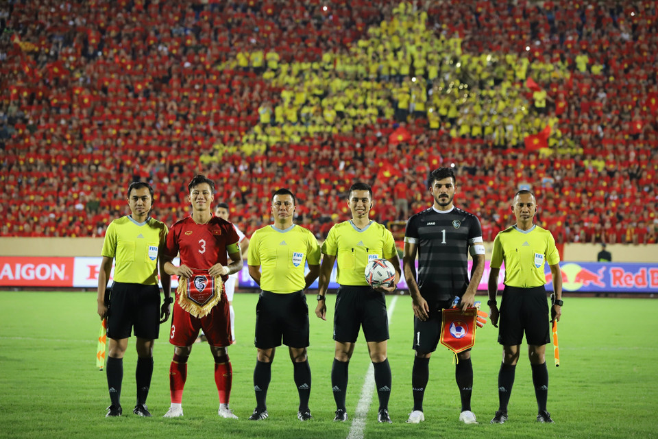 Sau chiến thắng 1-0 trước Đội tuyển Hong Kong (Trung Quốc), Đội tuyển Việt Nam bước vào trận giao hữu tiếp theo với Đội tuyển Syria tại "chảo lửa" Thiên Trường (Nam Định) tối 20/6. (Ảnh: Việt Anh/Vietnam+)