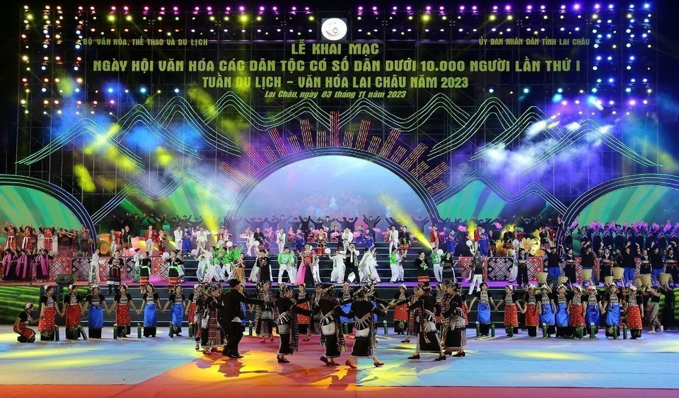 Tổ chức Ngày hội Văn hóa các dân tộc có số dân dưới 10.000 người lần thứ nhất tại tỉnh Lai Châu, năm 2023. (Ảnh: TTXVN)