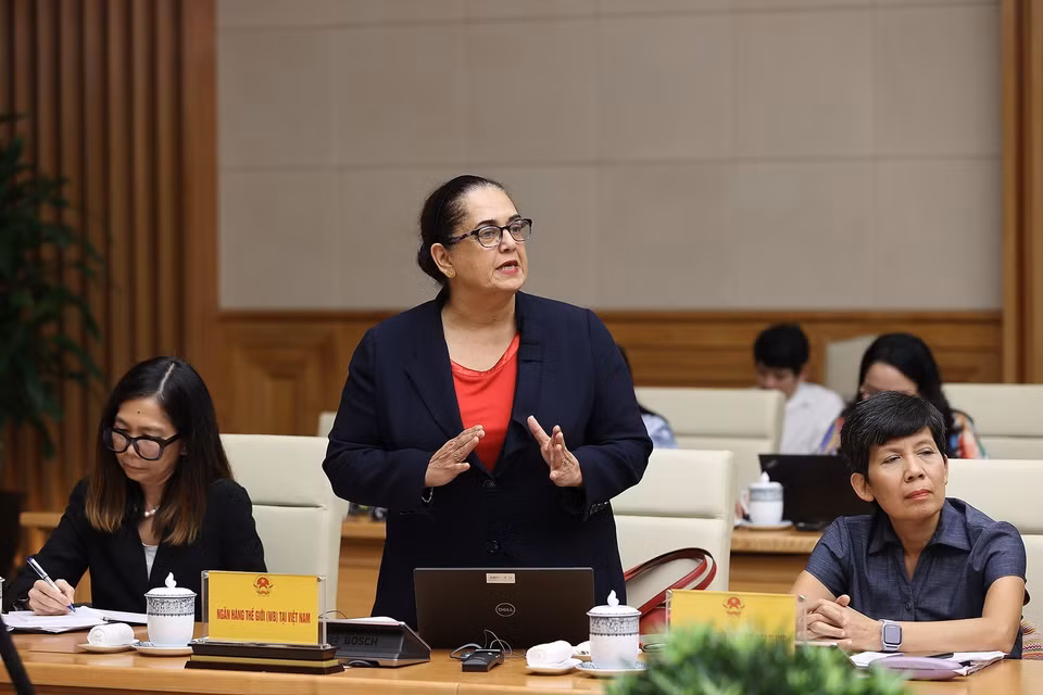 Đại diện Ngân hàng Thế giới (WB) tại Việt Nam phát biểu. (Ảnh: Dương Giang/TTXVN)