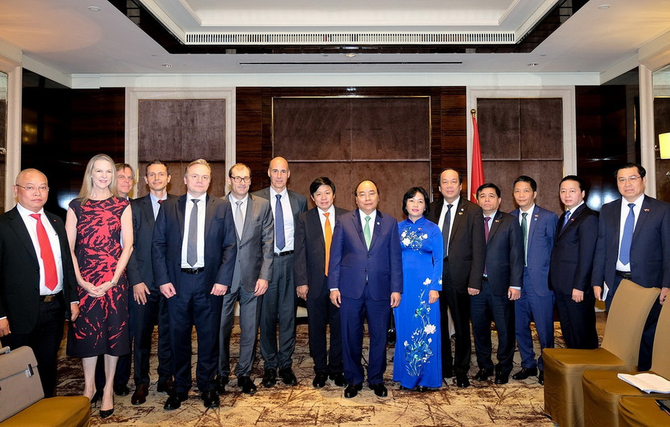 Thủ tướng Nguyễn Xuân Phúc tiếp ông Christian Cabrol, Chủ tịch kiêm Tổng giám đốc điều hành Tập đoàn Total. (Ảnh: Thống Nhất/TTXVN)