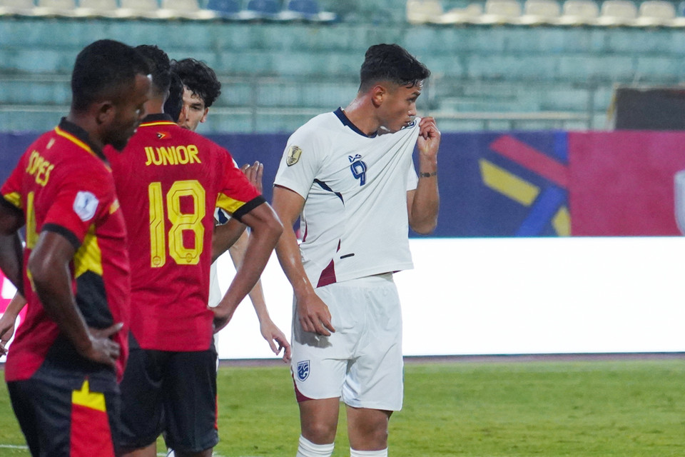 Đến phút thứ 17, trung phong Patrik Gustavsson nhân đôi cách biệt cho Thái Lan. (Ảnh: Việt Anh/Vietnam+)