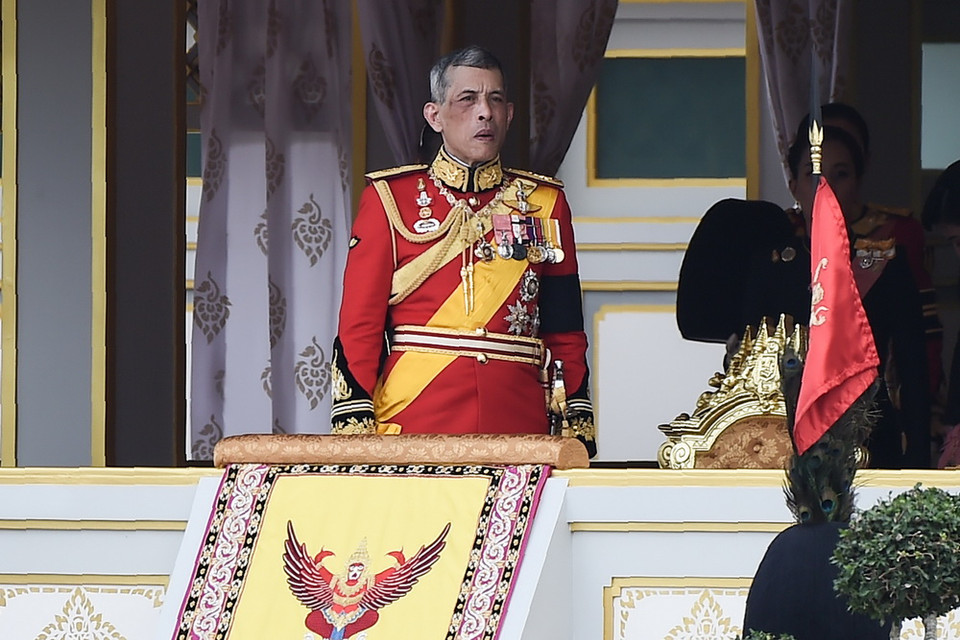 Nhà vua Thái Lan Maha Vajiralongkorn tại buổi lễ. (Nguồn: AFP/TTXVN)