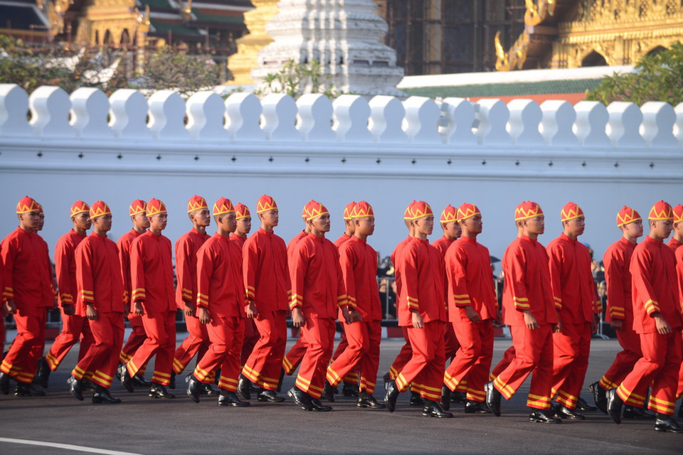 Nghi lễ hoàng gia và Phật giáo tại Lễ hóa thân Nhà Vua Thái Lan Bhumibol Adulayjadej. (Ảnh: Doãn Tấn, Sơn Nam/TTXVN)