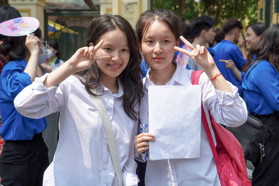 Chiều nay, các sỹ tử Thủ đô sẽ dự thi môn Ngoại ngữ với thời gian làm bài là 60 phút. (Ảnh: PV/Vietnam+)