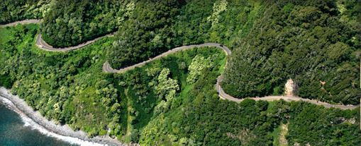Cao tốc Hana, Maui, Hawaii: Con đường cao tốc này có 620 khúc cua, đi qua 59 cây cầu và trải dài hơn 83km. Một chuyến đi lý tưởng theo phong cách Hawaii, đưa bạn qua rừng mưa, những thác nước, những cây cầu hẹp và khúc cua gấp. Mất khoảng từ 2 giờ đến 4 giờ để đi hết xa lộ này, phụ thuộc vào lòng dũng cảm của bạn.