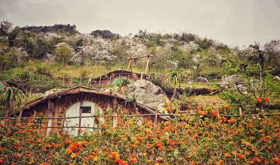 Còn đây là một góc homestay Phố Núi tình yêu ở ngay khu đồi cao của thị trấn Mộc Châu. (Ảnh: Mai Mai/Vietnam+)
