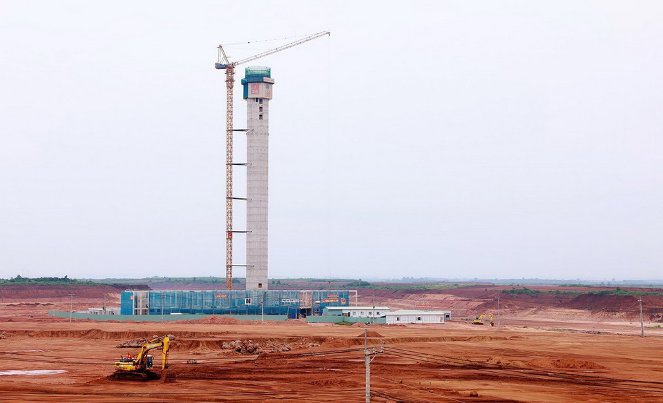 Công trường thi công dự án Cảng Hàng không Quốc tế Long Thành. (Ảnh: Dương Giang/TTXVN)