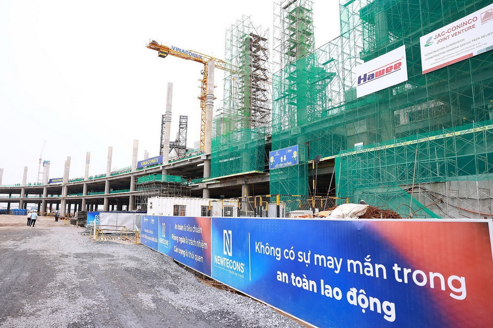 Công trường thi công dự án Cảng Hàng không Quốc tế Long Thành. (Ảnh: Dương Giang/TTXVN)