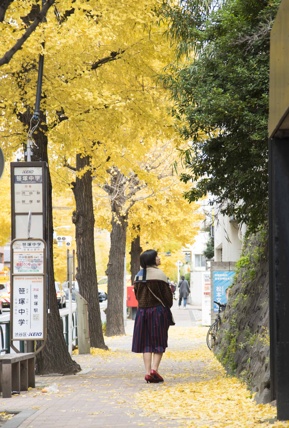 Một trạm xe buýt tại khu tại khu phố Sasazuka, thủ đô Tokyo, Nhật Bản. (Ảnh: Thành Hữu/Vietnam+)