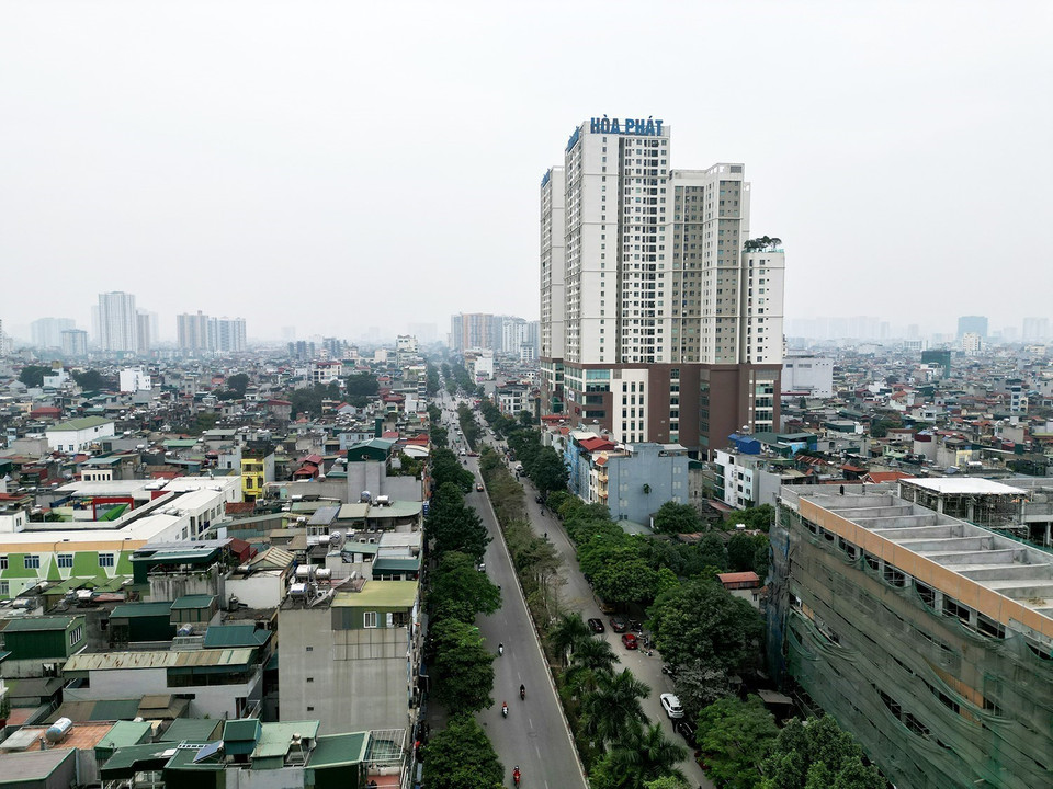 Một góc phố Tân Mai mở rộng ngày nay. (Ảnh: Thanh Tùng/TTXVN)