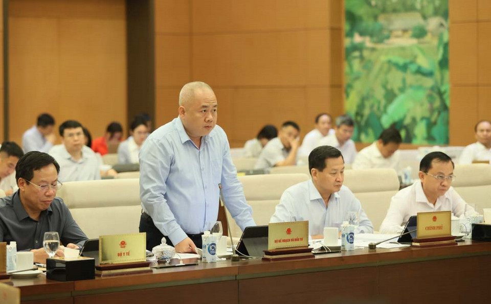 Đại diện Bộ Kế hoạch và Đầu tư phát biểu. (Ảnh: An Đăng/TTXVN)
