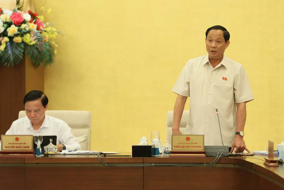 Phó Chủ tịch Quốc hội Trần Quang Phương phát biểu. (Ảnh: An Đăng/TTXVN)