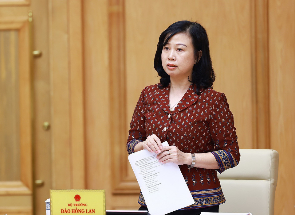 Bộ trưởng Bộ Y tế Đào Hồng Lan phát biểu. (Ảnh: Dương Giang/TTXVN)