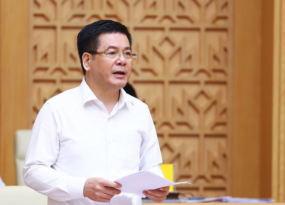 Bộ trưởng Bộ Công Thương Nguyễn Hồng Diên phát biểu. (Ảnh: Dương Giang/TTXVN)