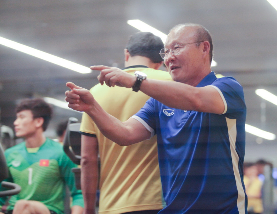 Huấn luyện viên Park Hang seo. (Ảnh: Hoàng Linh/TTXVN)