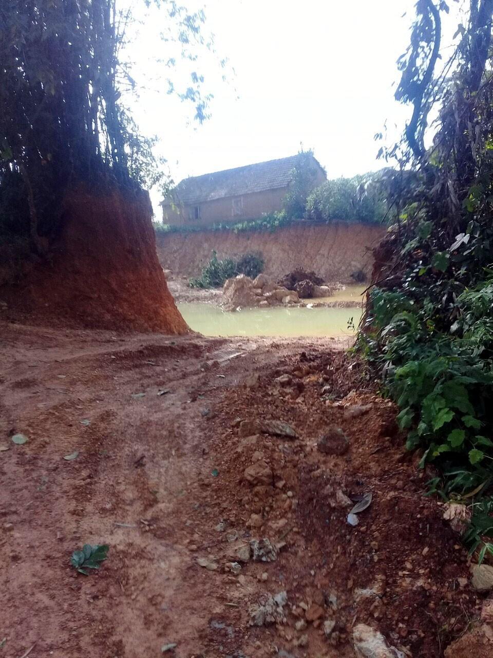 Đất đồi tại xã Phú Sơn đang bị 'băm nát.' (Ảnh: Nguyễn Văn Cảnh/TTXVN)